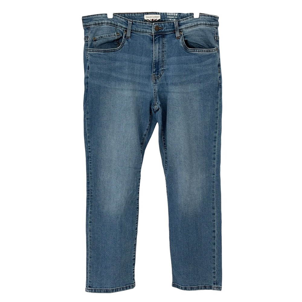 English Laundry Harrow Straight Fit Jeans Blue Medium Wash 38x30